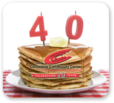 pancakes with 4 and 0 candles on them
